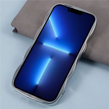 Mirror Case for iPhone 13 Pro HYT Series Curly Wave Frame Soft TPU Phone Cover