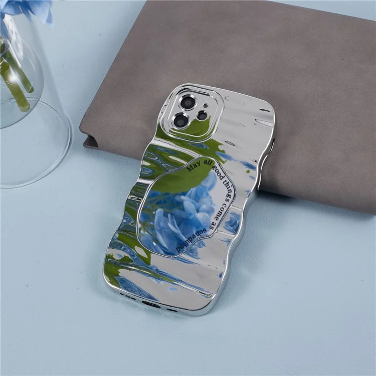 HYT Series For iPhone 11 Wavy Border Mirror Phone Case Electroplating TPU Cover