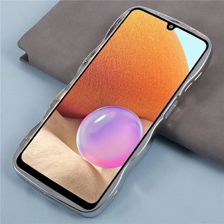 Mirror TPU Case for Samsung Galaxy A33 5G HYT Series Curly Wave Frame Phone Cover