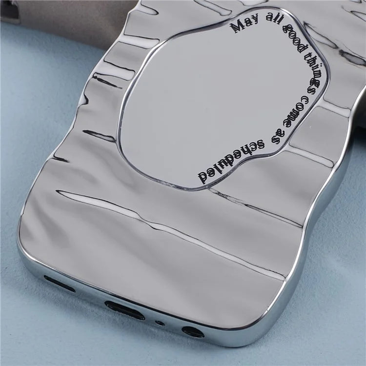 HYT Series For Samsung Galaxy A13 4G Mirror Phone Case Electroplating Phone Cover Wave Frame