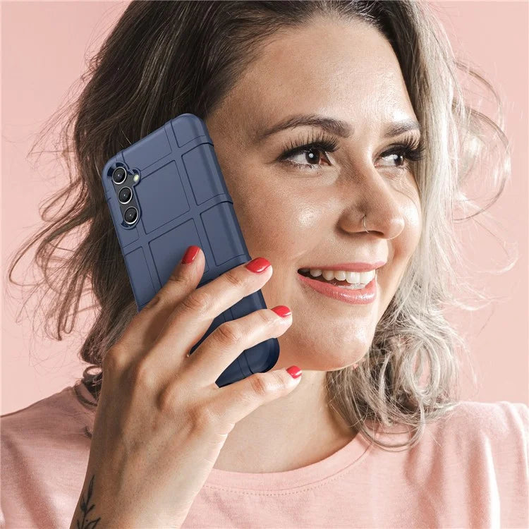 For Samsung Galaxy M44 5G Case Phone Shell Square Grid Texture TPU Phone Cover