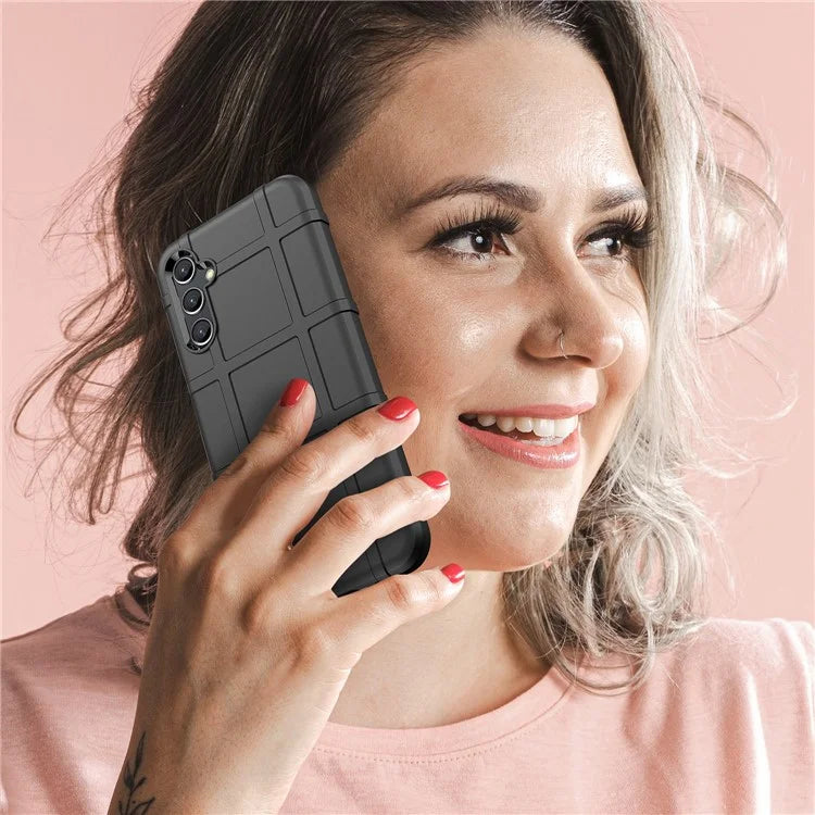 For Samsung Galaxy M44 5G Case Phone Shell Square Grid Texture TPU Phone Cover