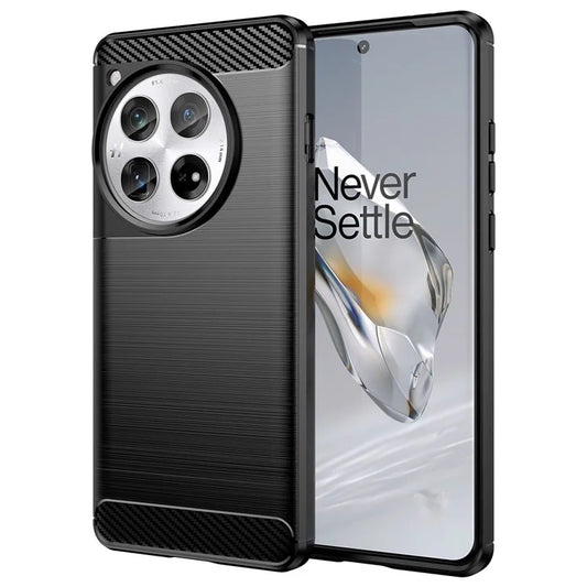 For OnePlus 12 5G Case Anti-Dust Carbon Fiber Texture TPU Phone Cover