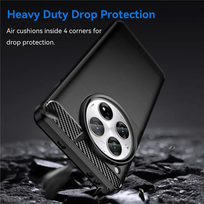 For OnePlus 12 5G Case Anti-Dust Carbon Fiber Texture TPU Phone Cover