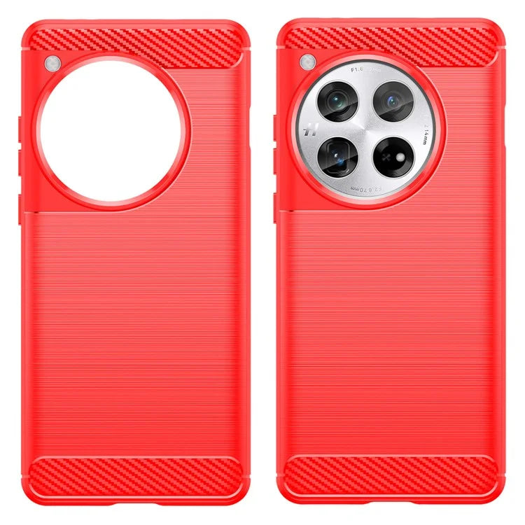For OnePlus 12 5G Case Anti-Dust Carbon Fiber Texture TPU Phone Cover