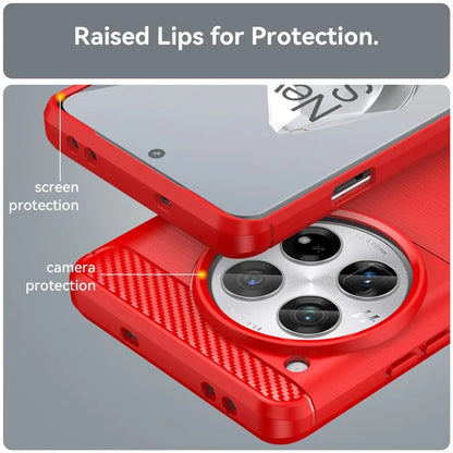 For OnePlus 12 5G Case Anti-Dust Carbon Fiber Texture TPU Phone Cover