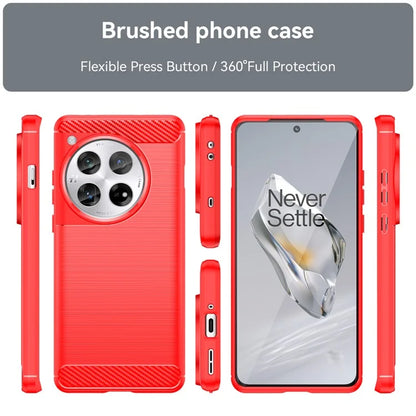 For OnePlus 12 5G Case Anti-Dust Carbon Fiber Texture TPU Phone Cover