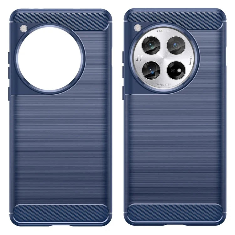 For OnePlus 12 5G Case Anti-Dust Carbon Fiber Texture TPU Phone Cover