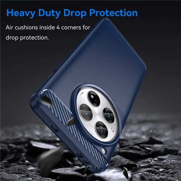 For OnePlus 12 5G Case Anti-Dust Carbon Fiber Texture TPU Phone Cover