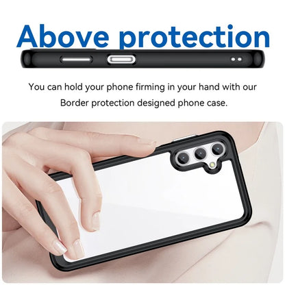 For Samsung Galaxy M44 5G Case Colorful Frame TPU + Acrylic Shockproof Phone Back Cover