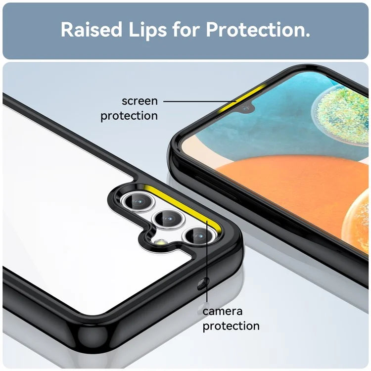 For Samsung Galaxy M44 5G Case Colorful Frame TPU + Acrylic Shockproof Phone Back Cover