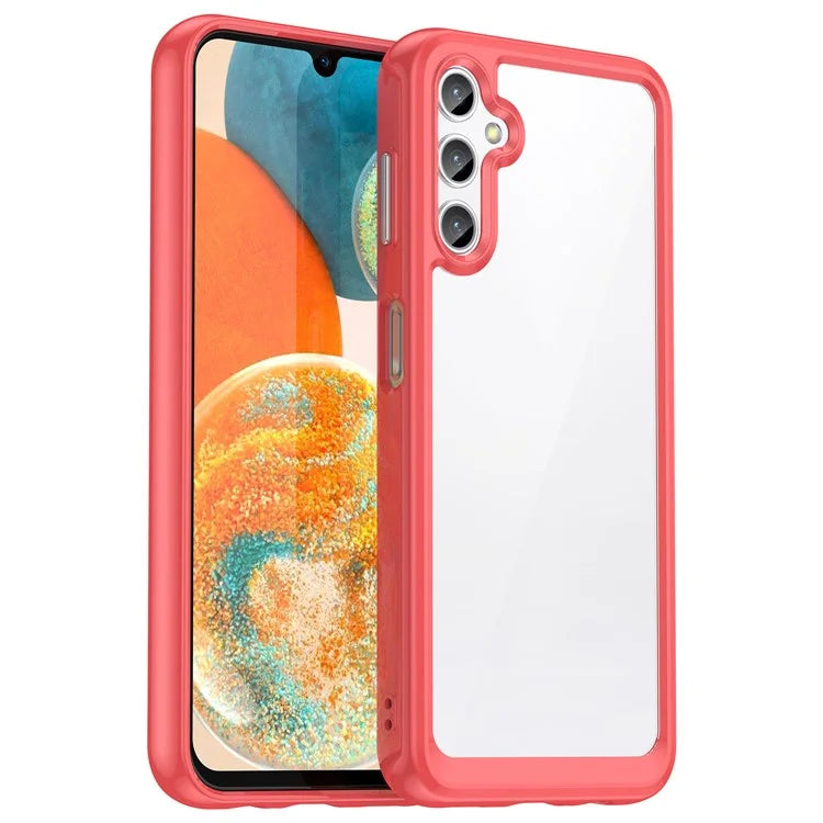 For Samsung Galaxy M44 5G Case Colorful Frame TPU + Acrylic Shockproof Phone Back Cover