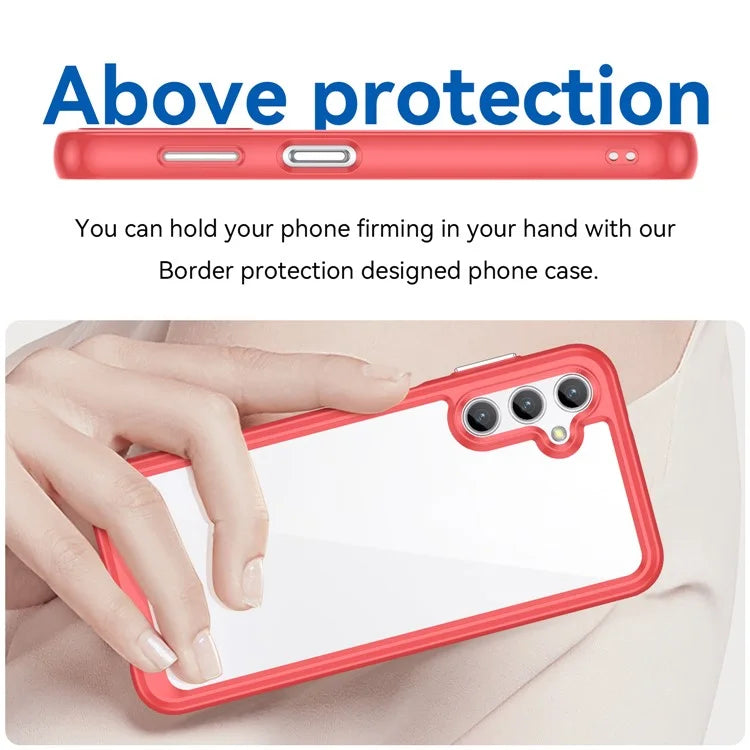 For Samsung Galaxy M44 5G Case Colorful Frame TPU + Acrylic Shockproof Phone Back Cover