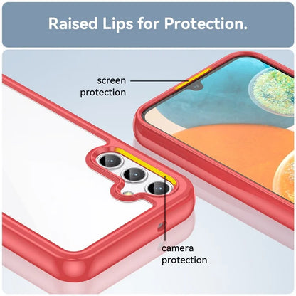 For Samsung Galaxy M44 5G Case Colorful Frame TPU + Acrylic Shockproof Phone Back Cover