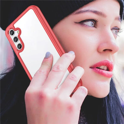 For Samsung Galaxy M44 5G Case Colorful Frame TPU + Acrylic Shockproof Phone Back Cover