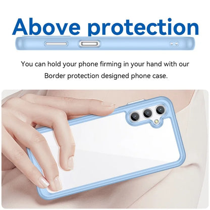 For Samsung Galaxy M44 5G Case Colorful Frame TPU + Acrylic Shockproof Phone Back Cover