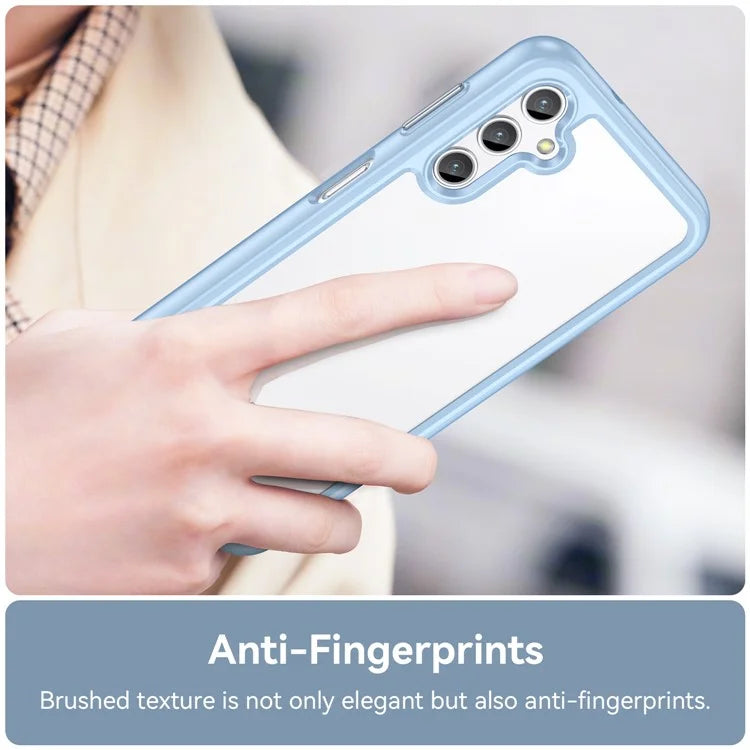 For Samsung Galaxy M44 5G Case Colorful Frame TPU + Acrylic Shockproof Phone Back Cover