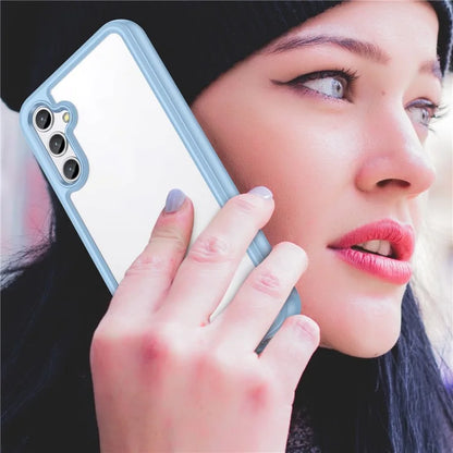 For Samsung Galaxy M44 5G Case Colorful Frame TPU + Acrylic Shockproof Phone Back Cover