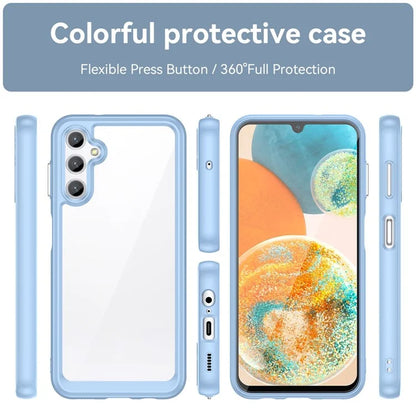 For Samsung Galaxy M44 5G Case Colorful Frame TPU + Acrylic Shockproof Phone Back Cover