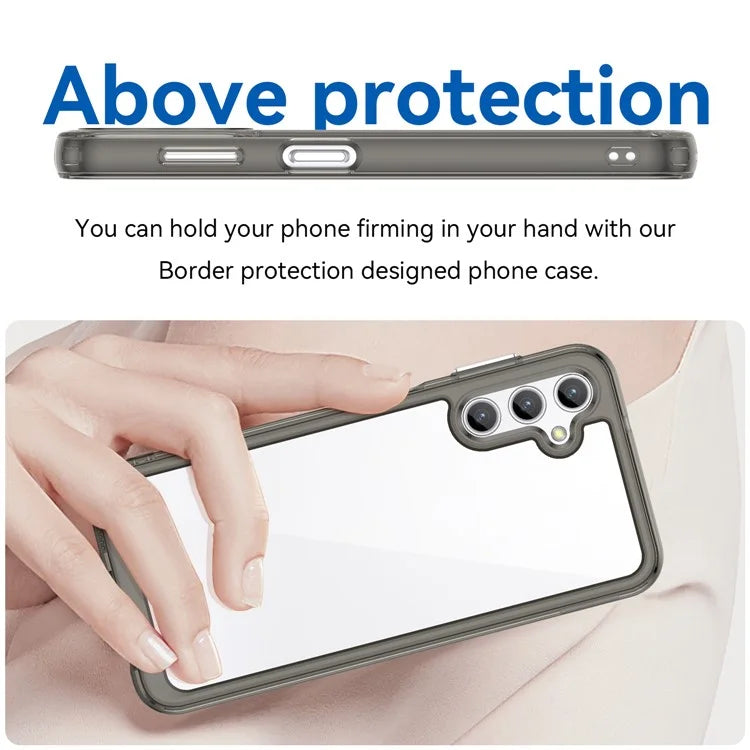 For Samsung Galaxy M44 5G Case Colorful Frame TPU + Acrylic Shockproof Phone Back Cover