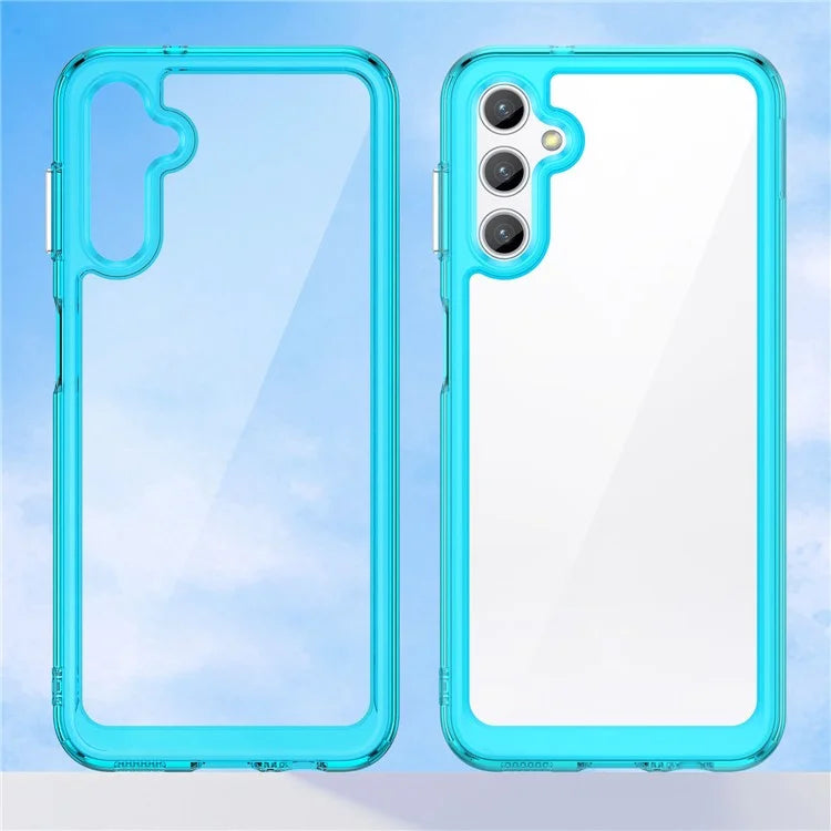 For Samsung Galaxy M44 5G Case Colorful Frame TPU + Acrylic Shockproof Phone Back Cover