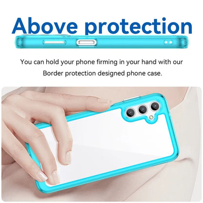 For Samsung Galaxy M44 5G Case Colorful Frame TPU + Acrylic Shockproof Phone Back Cover