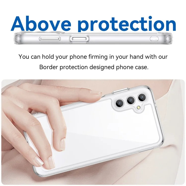 For Samsung Galaxy M44 5G Case Colorful Frame TPU + Acrylic Shockproof Phone Back Cover