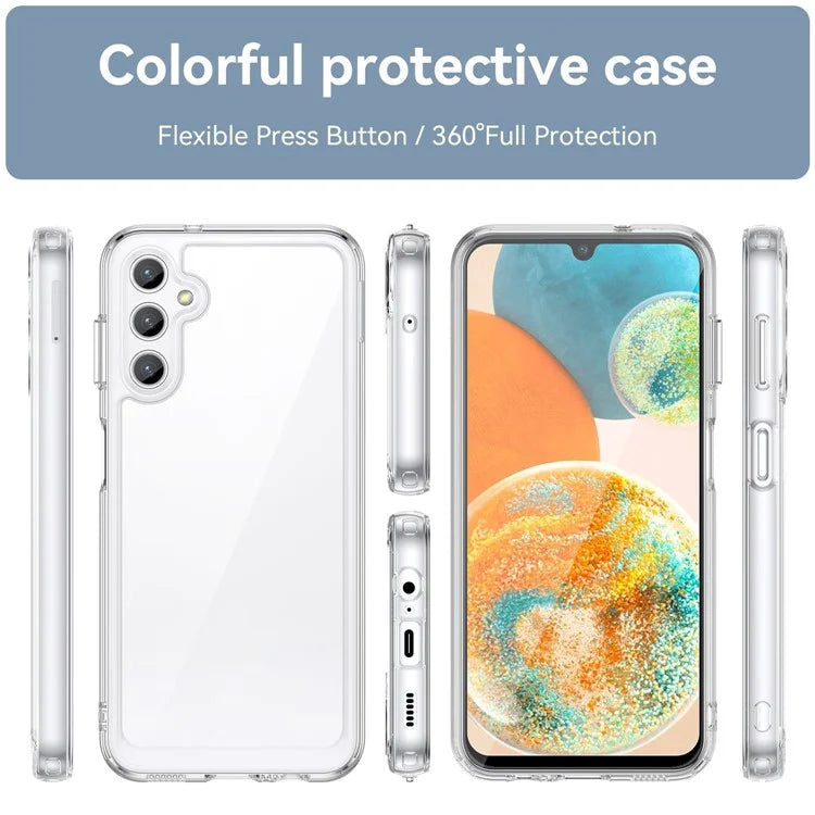 For Samsung Galaxy M44 5G Case Colorful Frame TPU + Acrylic Shockproof Phone Back Cover