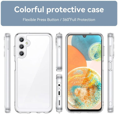 For Samsung Galaxy M44 5G Case Colorful Frame TPU + Acrylic Shockproof Phone Back Cover
