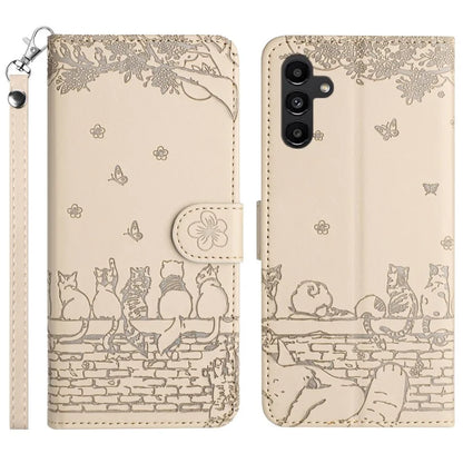 For Samsung Galaxy A55 5G Case PU Leather Wallet Cell Phone Cover with Strap