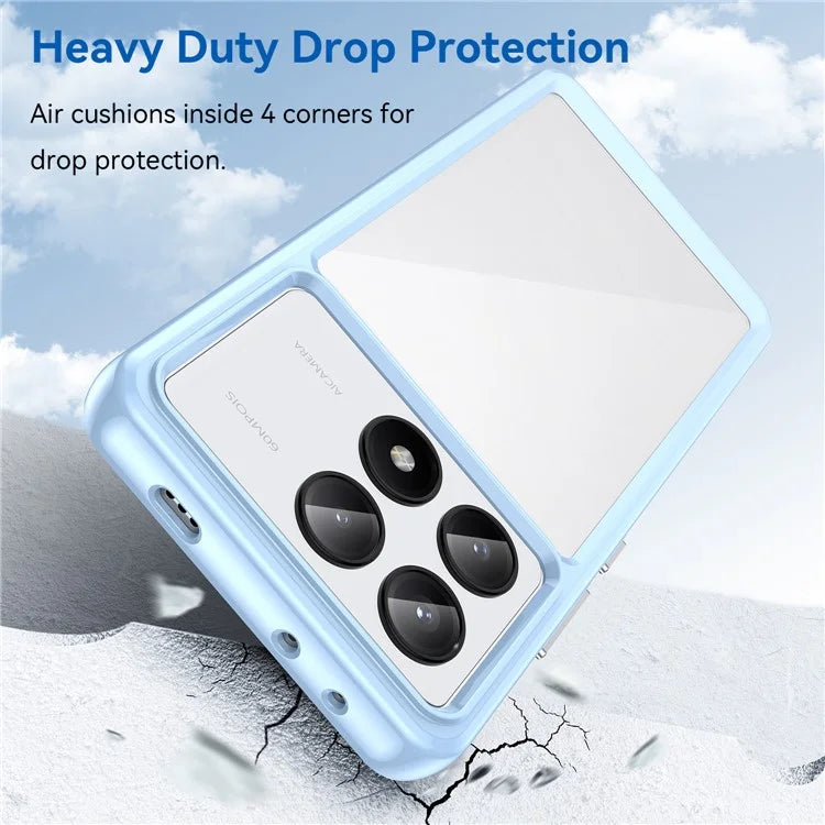 For Xiaomi Redmi K70E 5G / Poco X6 Pro 5G Case Shock Absorbing TPU+Acrylic Protective Back Shell