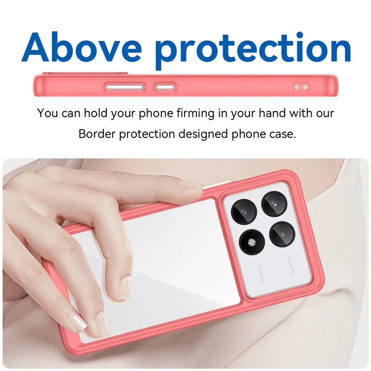 For Xiaomi Redmi K70E 5G / Poco X6 Pro 5G Case Shock Absorbing TPU+Acrylic Protective Back Shell