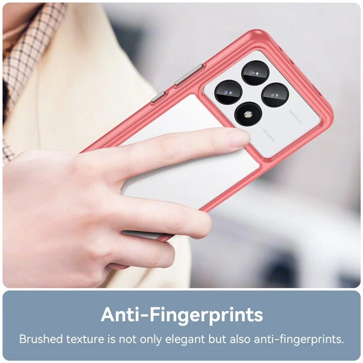 For Xiaomi Redmi K70E 5G / Poco X6 Pro 5G Case Shock Absorbing TPU+Acrylic Protective Back Shell