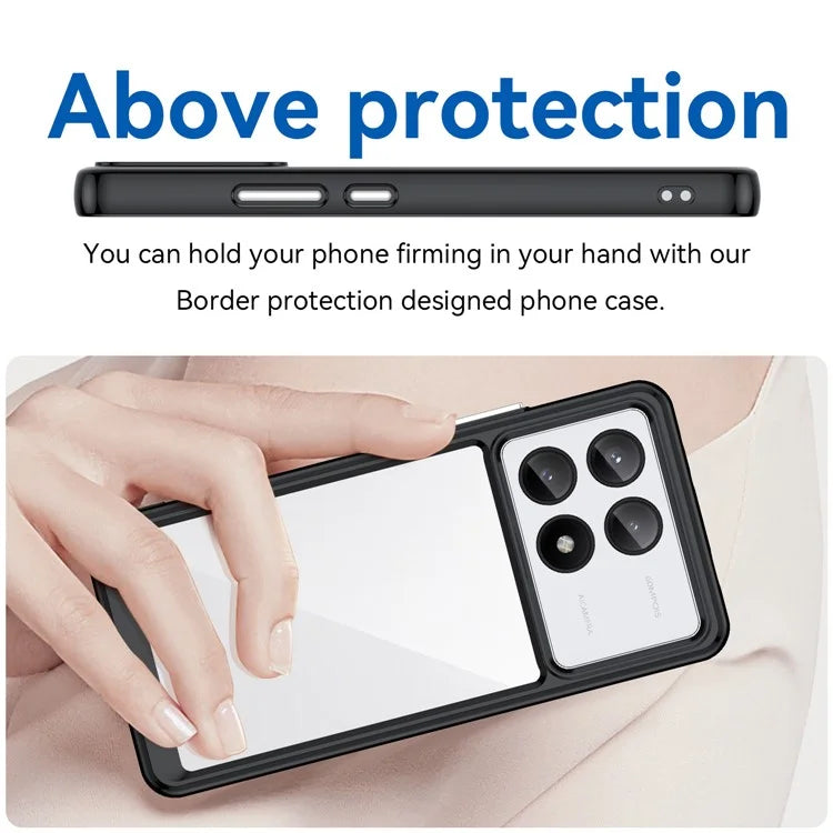 For Xiaomi Redmi K70E 5G / Poco X6 Pro 5G Case Shock Absorbing TPU+Acrylic Protective Back Shell