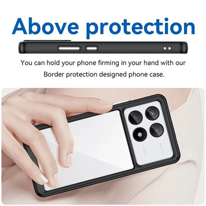 For Xiaomi Redmi K70E 5G / Poco X6 Pro 5G Case Shock Absorbing TPU+Acrylic Protective Back Shell