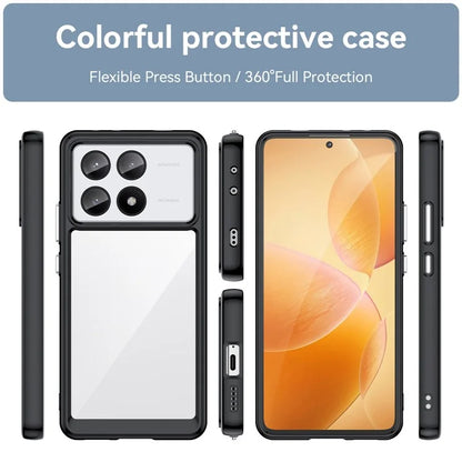 For Xiaomi Redmi K70E 5G / Poco X6 Pro 5G Case Shock Absorbing TPU+Acrylic Protective Back Shell