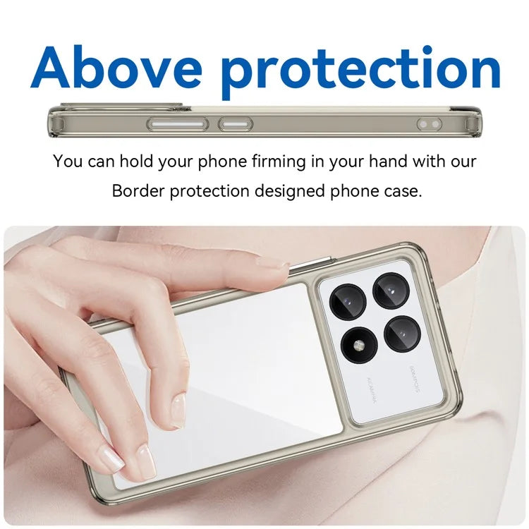 For Xiaomi Redmi K70E 5G / Poco X6 Pro 5G Case Shock Absorbing TPU+Acrylic Protective Back Shell