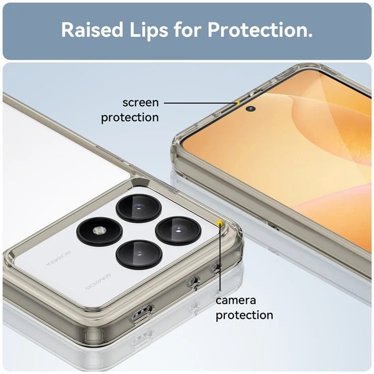 For Xiaomi Redmi K70E 5G / Poco X6 Pro 5G Case Shock Absorbing TPU+Acrylic Protective Back Shell