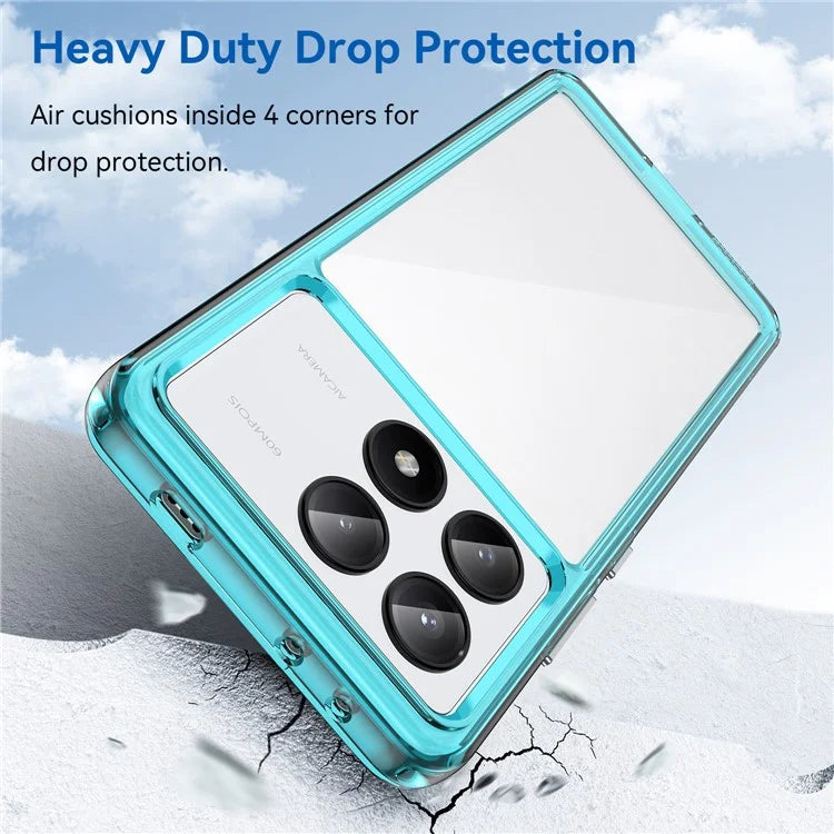 For Xiaomi Redmi K70E 5G / Poco X6 Pro 5G Case Shock Absorbing TPU+Acrylic Protective Back Shell