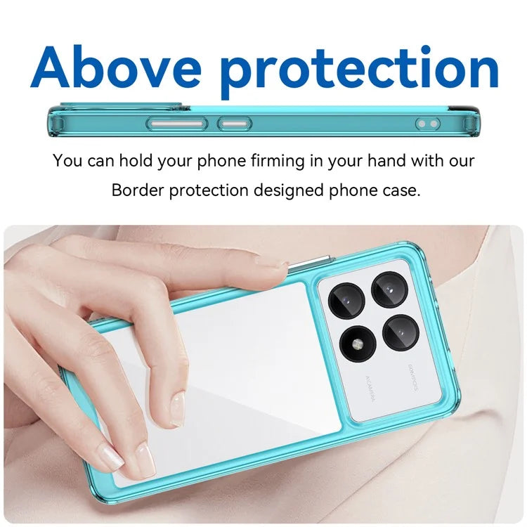 For Xiaomi Redmi K70E 5G / Poco X6 Pro 5G Case Shock Absorbing TPU+Acrylic Protective Back Shell