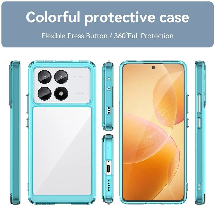 For Xiaomi Redmi K70E 5G / Poco X6 Pro 5G Case Shock Absorbing TPU+Acrylic Protective Back Shell