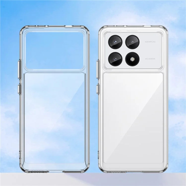 For Xiaomi Redmi K70E 5G / Poco X6 Pro 5G Case Shock Absorbing TPU+Acrylic Protective Back Shell