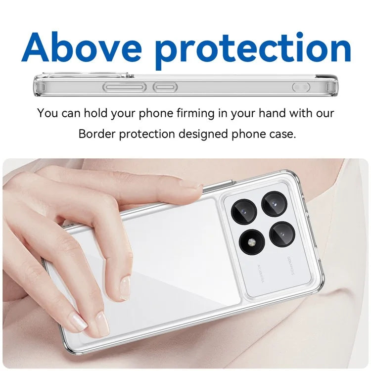 For Xiaomi Redmi K70E 5G / Poco X6 Pro 5G Case Shock Absorbing TPU+Acrylic Protective Back Shell