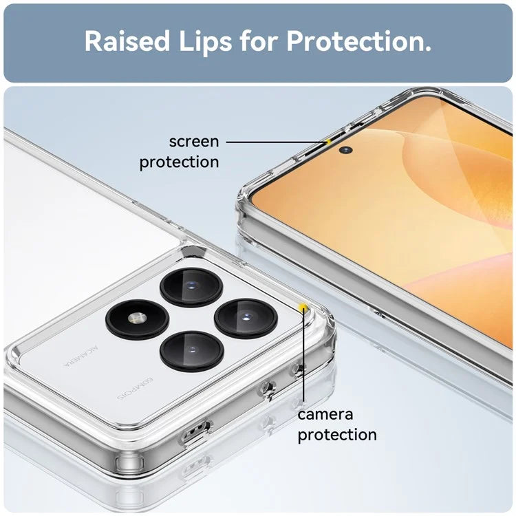 For Xiaomi Redmi K70E 5G / Poco X6 Pro 5G Case Shock Absorbing TPU+Acrylic Protective Back Shell