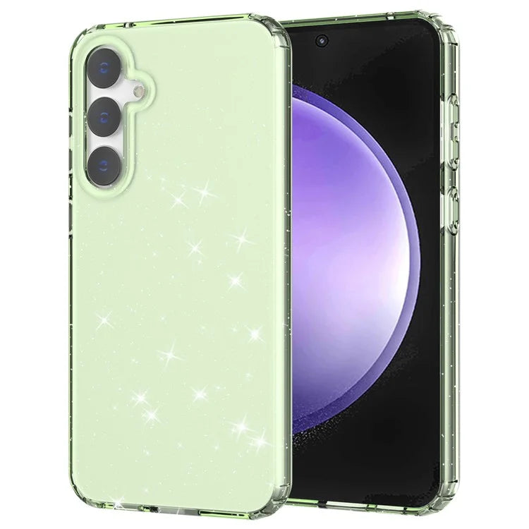 For Samsung Galaxy S23 FE Clear Case Glitter Powder TPU Phone Cover
