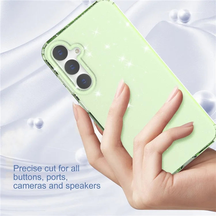 For Samsung Galaxy S23 FE Clear Case Glitter Powder TPU Phone Cover