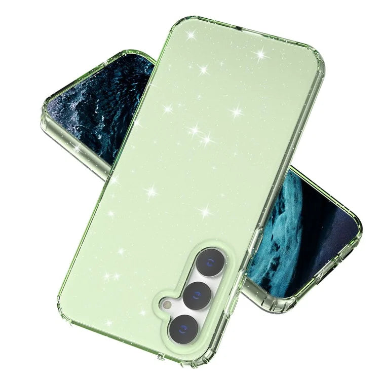 For Samsung Galaxy S23 FE Clear Case Glitter Powder TPU Phone Cover