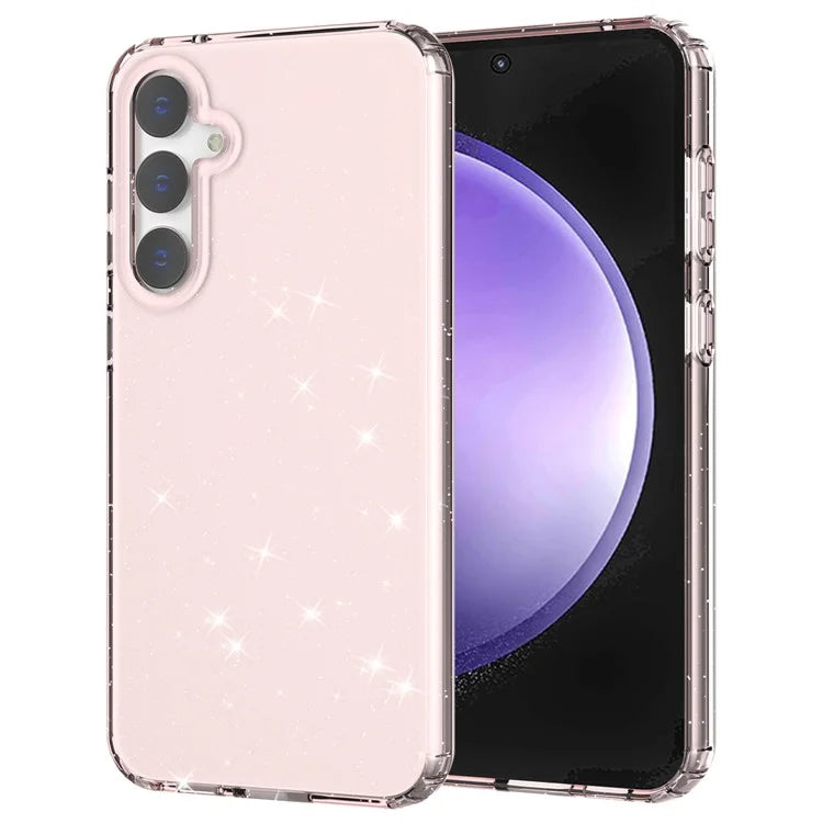 For Samsung Galaxy S23 FE Clear Case Glitter Powder TPU Phone Cover