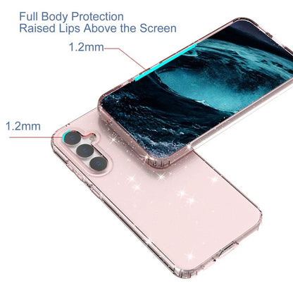 For Samsung Galaxy S23 FE Clear Case Glitter Powder TPU Phone Cover