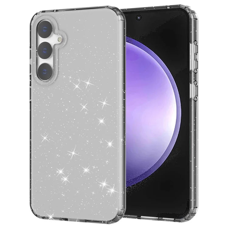 For Samsung Galaxy S23 FE Clear Case Glitter Powder TPU Phone Cover